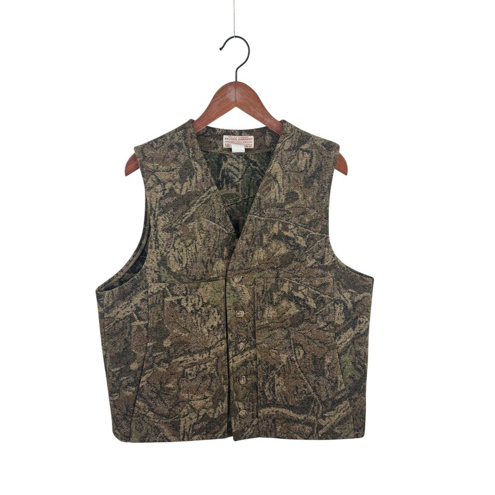 VTG Filson Mackinaw Wool Vest in Timber Camo